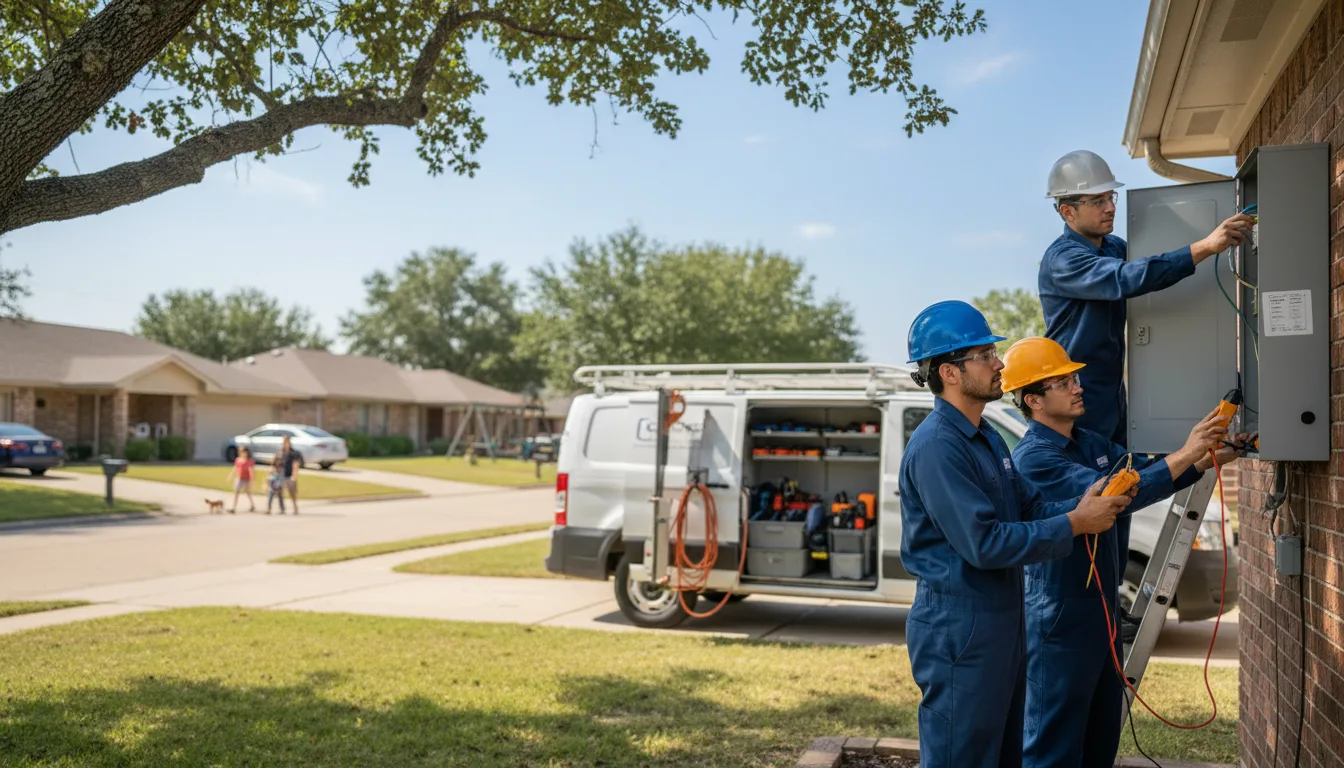 Certified electrician providing emergency electrical services in Hillister, TX